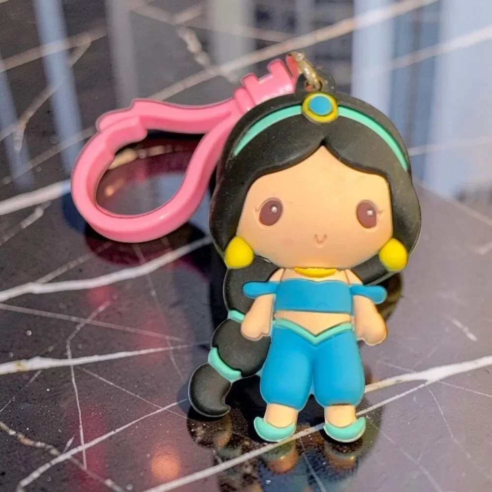 Disney Princess Jasmine 3D Figural Keychain BackPack Clip A61